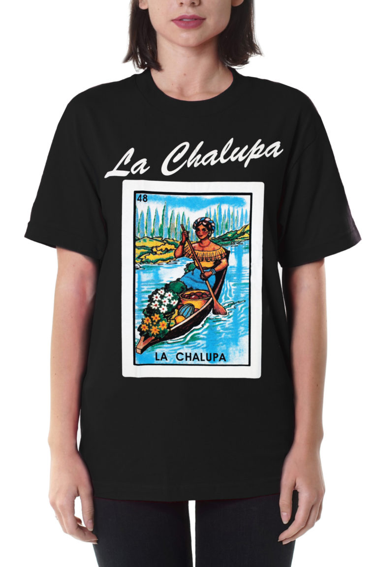 Popular Loteria Mexican Bingo Art Inspired La Chalupa Cotton T-Shirt